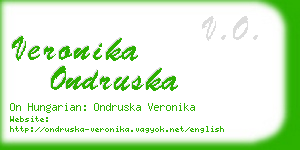 veronika ondruska business card